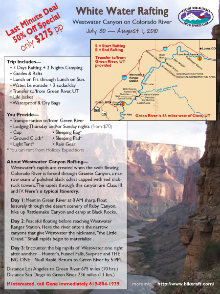 White Water Rafting Flyer